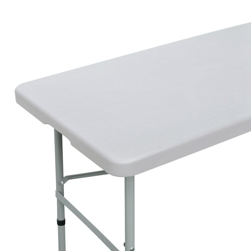NEWISHER مفرش طاولة مستطيل مناسب مقاس 60.96 × 48 بوصة، مفرش طاولة مرن لطاولة بطول 4 أقدام، غطاء طاولات من الألياف اللدنة قابل للغسل باللون الفضي وغطاء علوي من البوليستر قابل للغسل لتناول الطعام والنزهات والتخييم في الداخل والخارج - Image 1